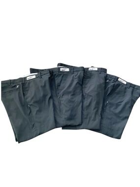 Aramark FlexFit Mens Pants Black Size 38 X 30 Performance Work Pants 4 PAIRS EUC